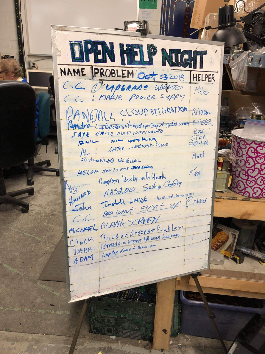 Open help night sign