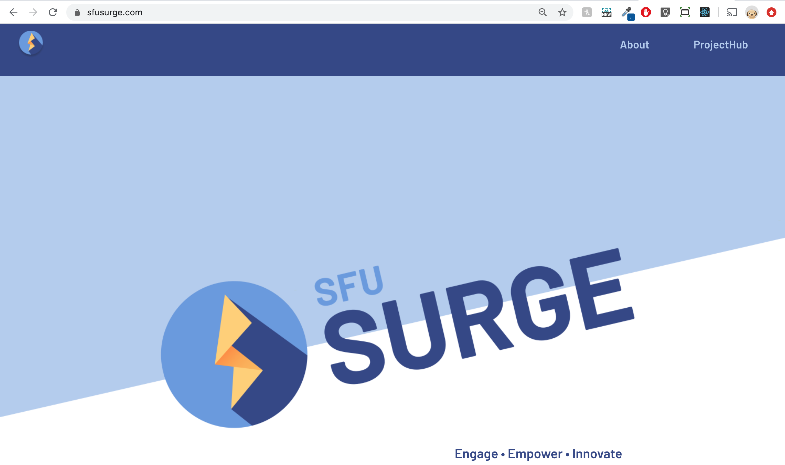 SFU Surge website